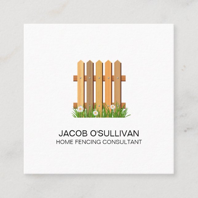 Zaun-Sicherheit Quadratische Visitenkarte (Vorderseite)
