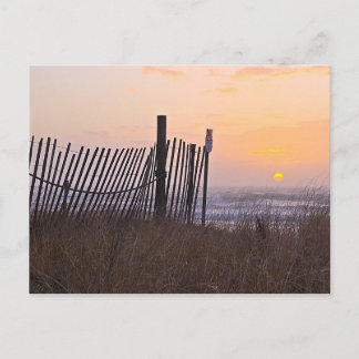 Zaun Sonnenuntergang Postkarte