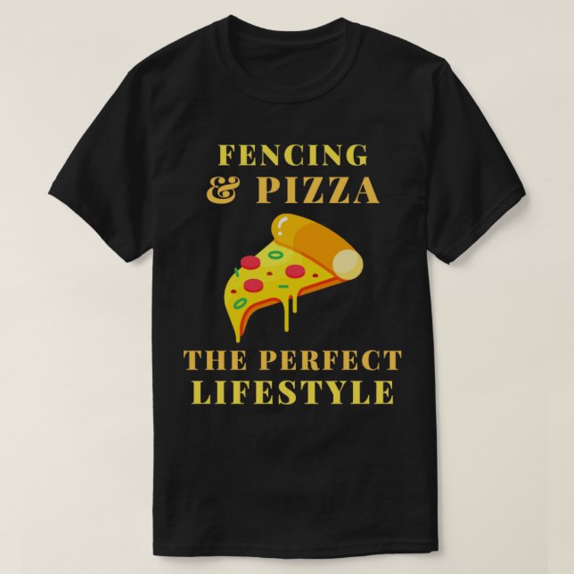 Zaun- und Pizzaleben T-Shirt (Design vorne)