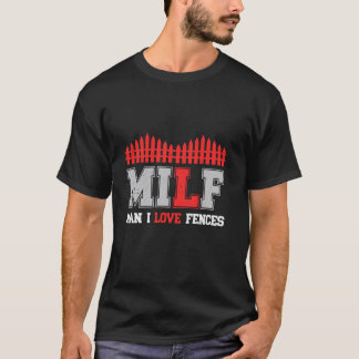 Zauninstallateur Mann Ich Liebe Zäune T-Shirt