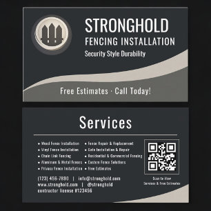 Zauninstallations-QR-Code Professional Visitenkarte