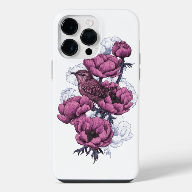 Zaunkönig-Sträußchen iPhone Hülle (Rückseite)