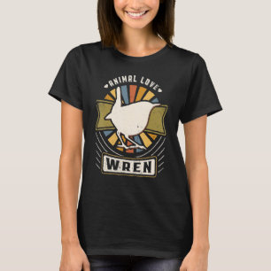 Zaunkönig Vogel Vintage Klassiker Retro Tier T-Shirt