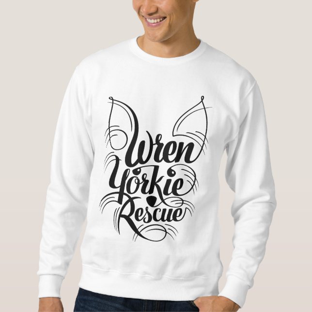 Zaunkönig Yorkie Rettung Sweatshirt (Vorderseite)