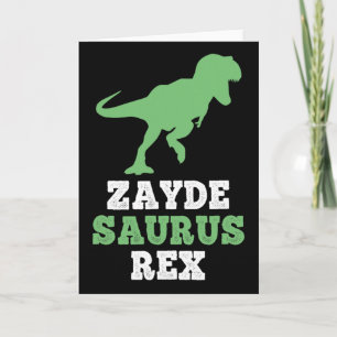Zayde-saurus Rex Dino Dinosaur Lustig Cool Zaydesa Karte