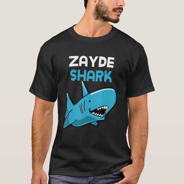 Zayde Shark Funny Family T-Shirt (Vorderseite)