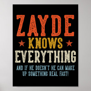 Zayde weiß alles Vatertag Retro Vintage  Poster
