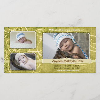 Zayden Beautiful Birth Ankündigungen Lila