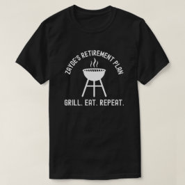 Zaydes Rentenplan Grill Essen Wiederholen Opa T-Shirt