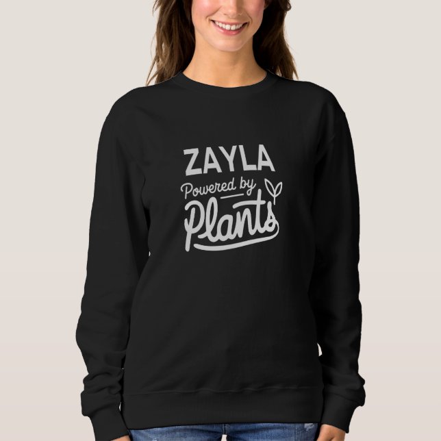 ZAYLA wird von Pflanze mit Personalisiertem Gesche Sweatshirt (Vorderseite)