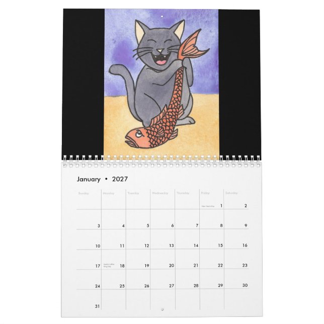 Zazzle 003, Katzen bis zum Amber Day 2010 Kalender (Jan 2027)