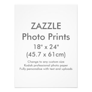 Zazzle Benutzerdefiniert 18" x 24" Foto Druckvorla