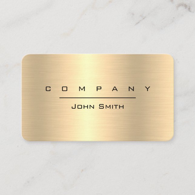 Zazzle Business Card 2019 | Gold-Imitate Visitenkarte (Vorderseite)