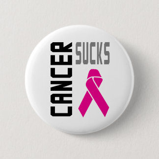 Zazzle Cancer Ist zum Kotzen Button Pink