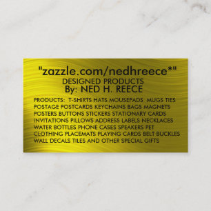 zazzle.com/nedhreece*" - VISITENKARTE