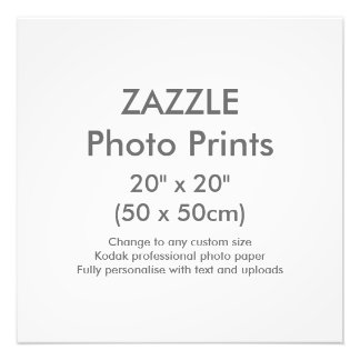 Zazzle Custom 20" x 20" Foto Print Template