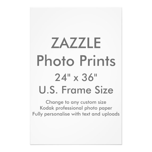 Zazzle Custom 24" x 36" Foto Drucken US-Frame-Größ (Vorne)