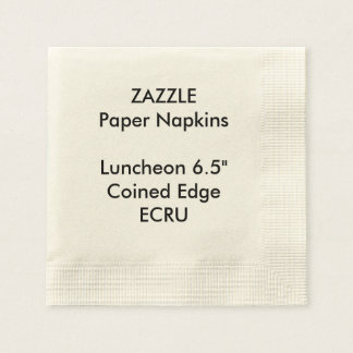 ZAZZLE Custom ECRU geprägte Mittagspause Papier Na Serviette