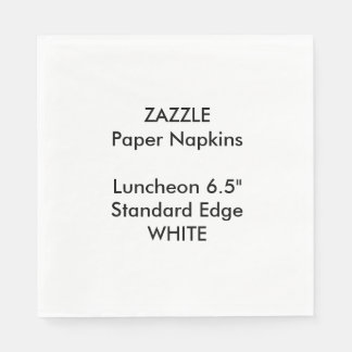 ZAZZLE Custom Large WHITE Luncheon Papier Napkins Serviette