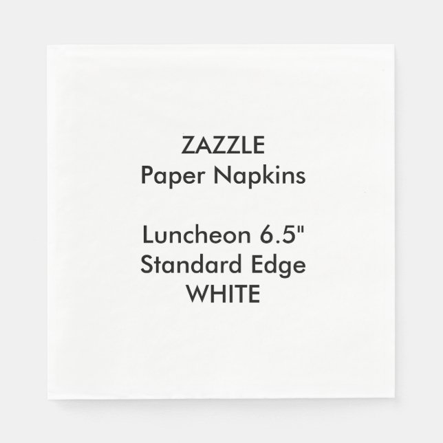 ZAZZLE Custom Large WHITE Luncheon Papier Napkins Serviette (Vorderseite)