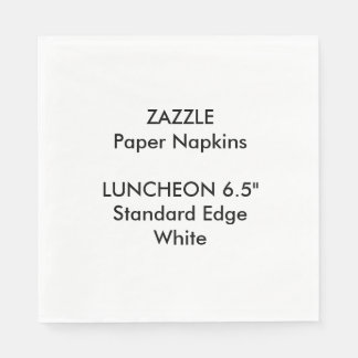 ZAZZLE Custom Large WHITE Luncheon Papier Napkins Serviette