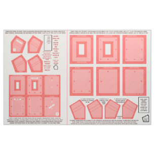 Zazzle Fabric 2 waschbar ohne nähte rosa Fotorahme Stoff