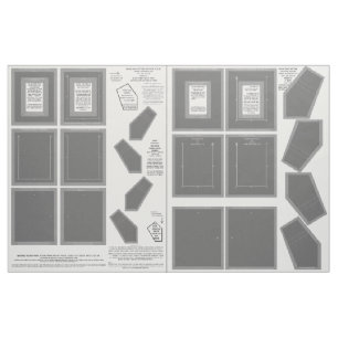 Zazzle Fabric kann ohne nähgraue Fotorahmen abgewa Stoff