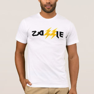 Zazzle Felsen-Blitz-Bolzen-Weiß-T-Shirt T-Shirt