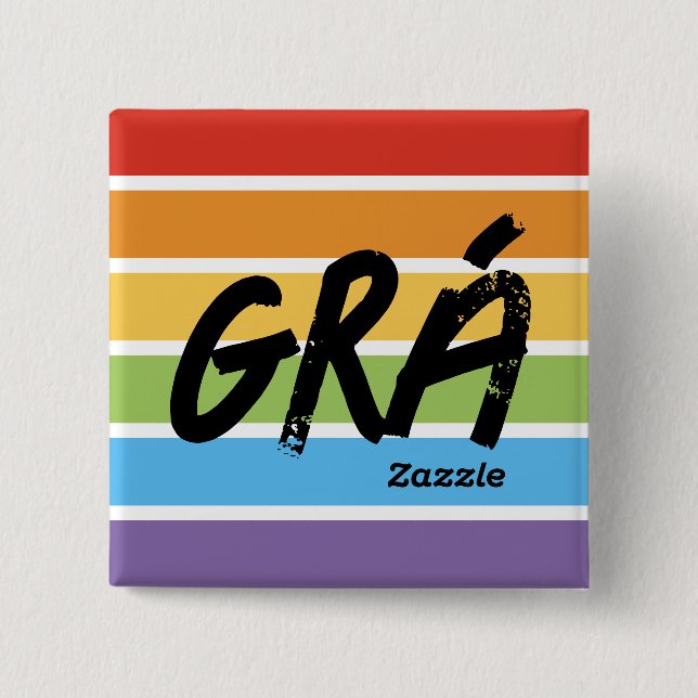Zazzle Grá Knopf Button (Vorderseite)