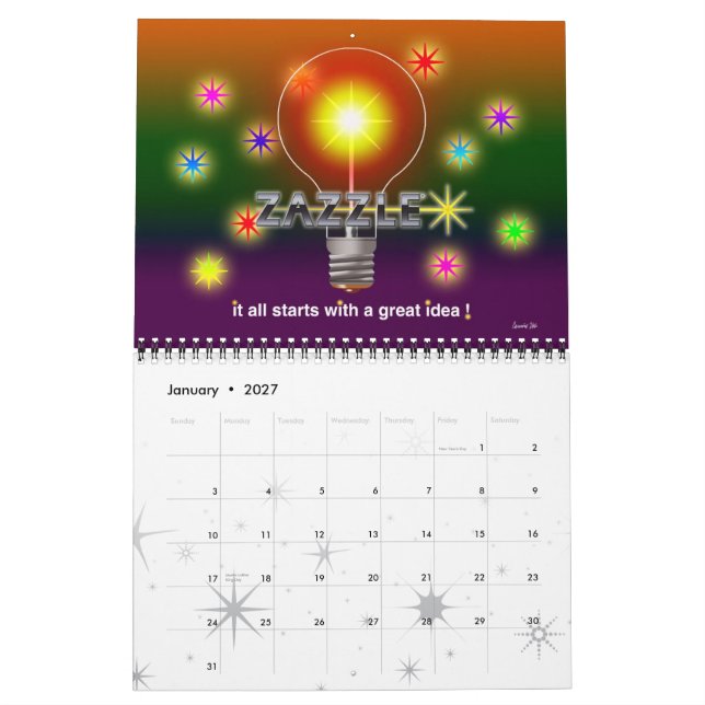 ZAZZLE KALENDER (Jan 2027)