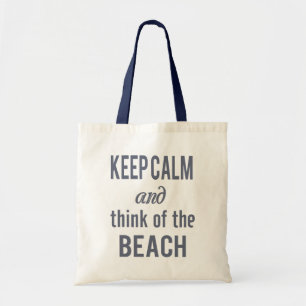 Zazzle Keep Calm Strand-Tasche Tragetasche