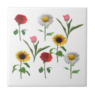 Zazzle Keramik Tile 4.25" x 4.25 , Klein Fliese