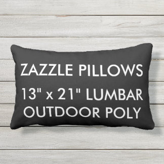 Zazzle kundenspezifische SCHWARZE lumbale Lendenkissen