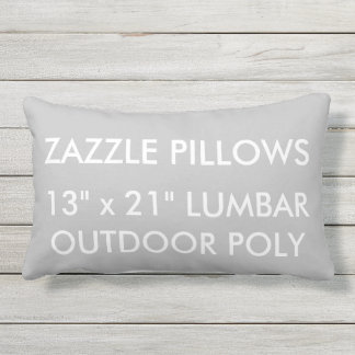 Zazzle kundenspezifisches SILBERNES lumbales Lendenkissen