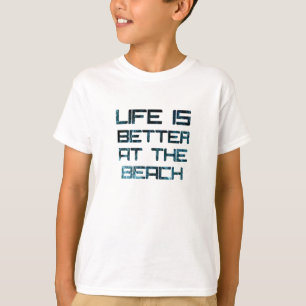 Zazzle Leben ist besser am Strand Kinder Unisex T- T-Shirt
