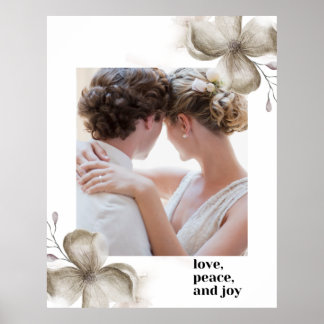 Zazzle Liebe Peace & joy poster