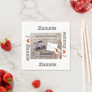 Zazzle Made With Love Papiertaschentuch Serviette