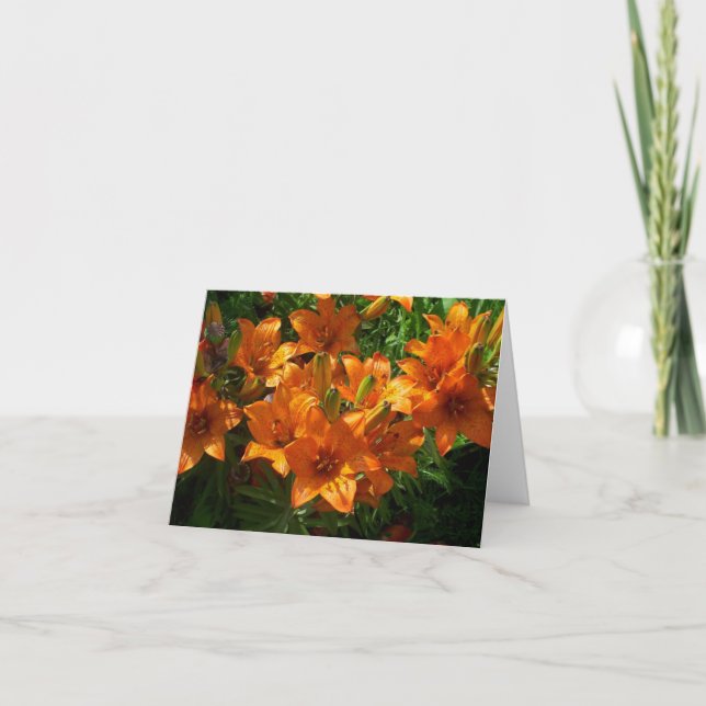 Zazzle Orange Blank Notecard Karte (Vorderseite)