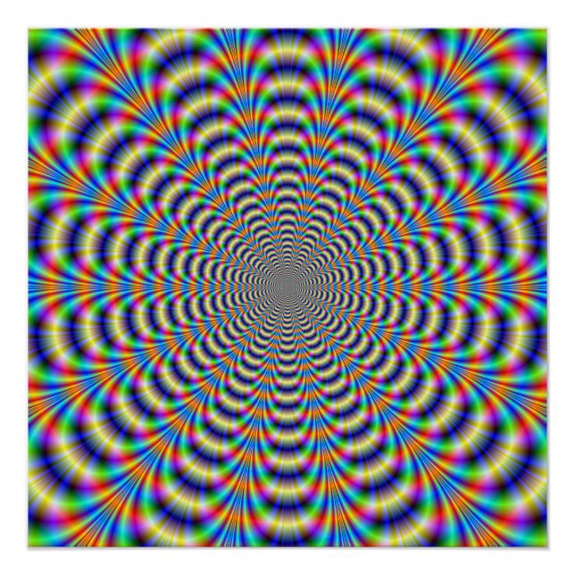 Zazzle Perfect Poster Psychedelic Ringed Puls (Vorderseite)