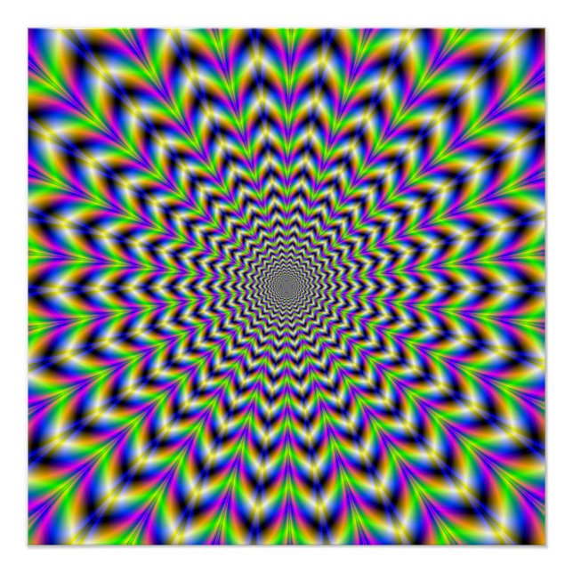 Zazzle Perfect Poster Psychedelic Star (Vorderseite)