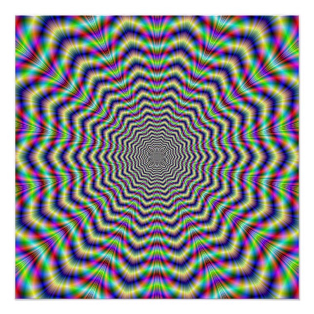 Zazzle Perfect Poster Psychedelic Web Star (Vorderseite)