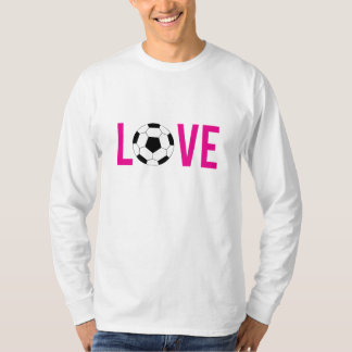 Zazzle Pink Style Liebe Soccer Unisex LS T-Shirt