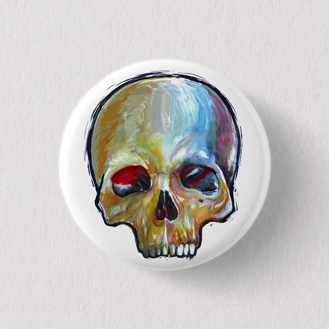 zazzle_skull_gear button (Vorderseite)