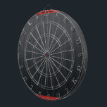 Zazzle Sport-Sammlungs-Dartscheibe Dartscheibe<br><div class="desc">Metal Käfig-Schwarzstreifen und rote Hintergrund Dartscheibe</div>