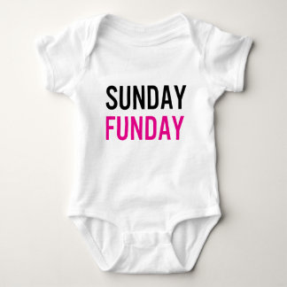 Zazzle Sunday Funday Baby One Piece Baby Strampler