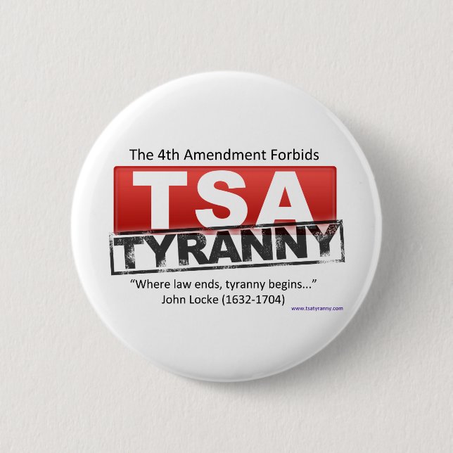 Zazzle TSA Tyrannei-Bild Button (Vorderseite)