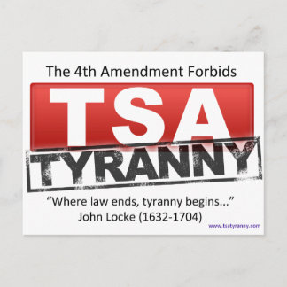 Zazzle TSA Tyranny Image Postkarte