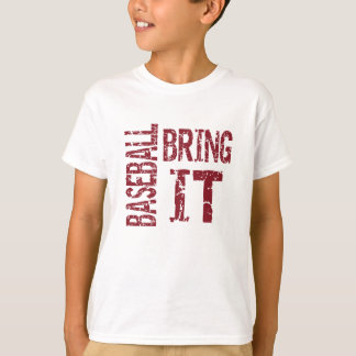 Zazzle Unisex Kinder Baseball Bring It T-Shirt (ro