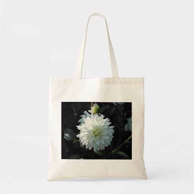 zazzle_white_Blume Tragetasche (Vorne)