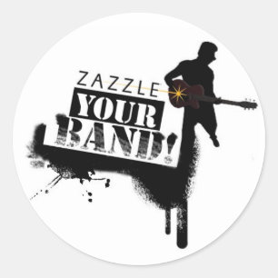 Zazzle Your Band Runder Aufkleber